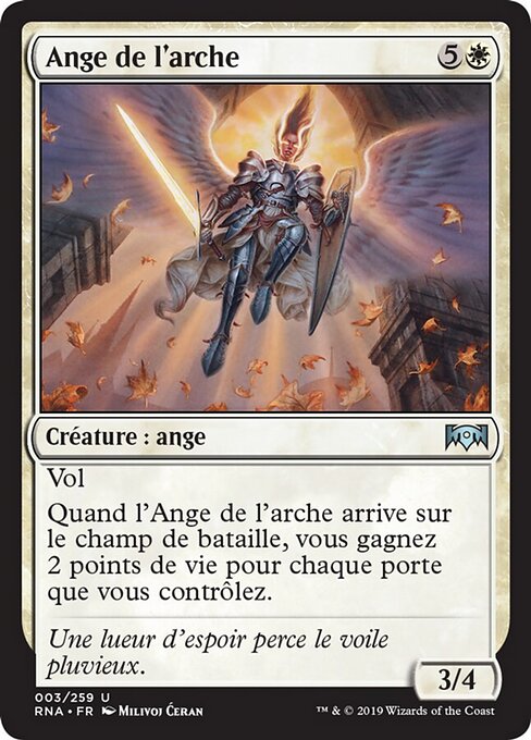 Ange de l'arche (Archway Angel) - Ravnica Allegiance (#3) - Illustrated by Milivoj Ćeran - Magic: The Gathering Card