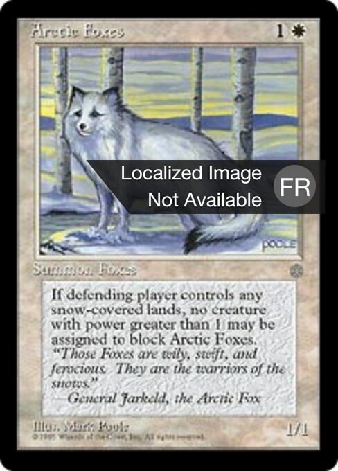 Polarfüchse (Arctic Foxes) - Ice Age (#2) - Illustrated by Mark Poole - Magic: The Gathering Card