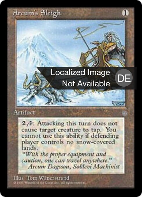 Slitta di Arcum (Arcum's Sleigh) - Ice Age (#309) - Illustrated by Tom Wänerstrand - Magic: The Gathering Card