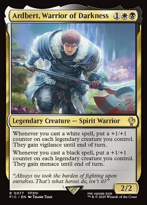 Ardbert, Warrior of Darkness - Final Fantasy Commander Magic card