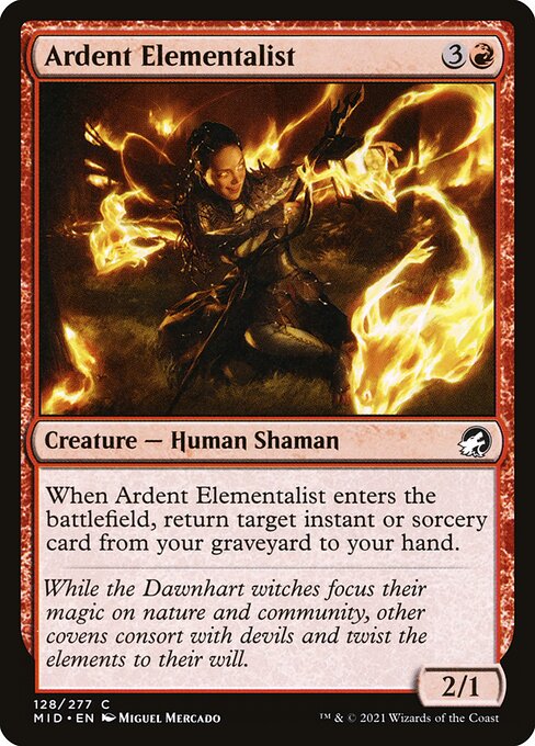 Ardent Elementalist - Innistrad: Midnight Hunt Magic card
