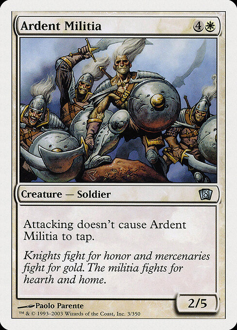 Ardent Militia - Eighth Edition Magic card