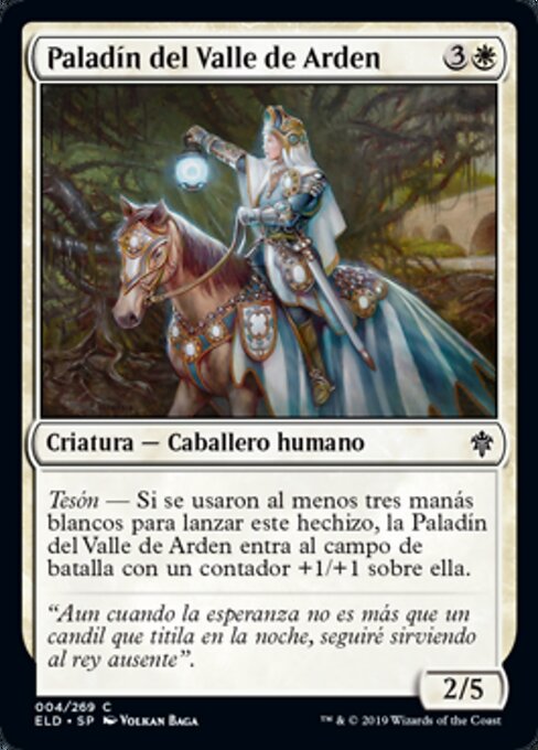 Paladín del Valle de Arden (Ardenvale Paladin) - Throne of Eldraine (#4) - Illustrated by Volkan Baǵa - Magic: The Gathering Card