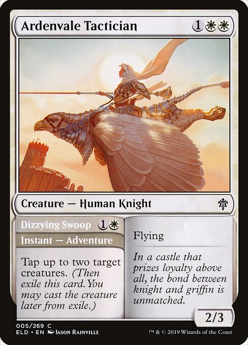 Ardenvale Tactician // Dizzying Swoop - Throne of Eldraine Magic card