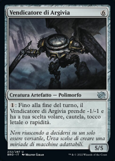 Argivischer Rächer (Argivian Avenger) - The Brothers' War (#232) - Illustrated by Milivoj Ćeran - Magic: The Gathering Card
