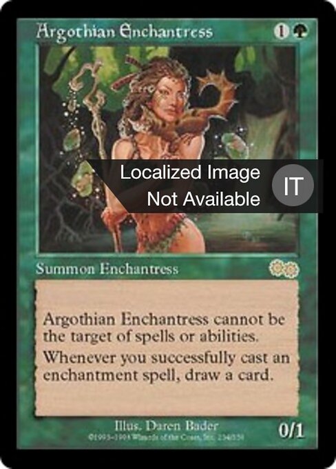 Argothian Enchantress - Magic Online Promos (#36104) - Illustrated by Daren Bader - Magic: The Gathering Card