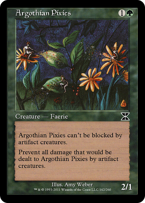 Argothian Pixies - Masters Edition IV (#142) - Illustrated by Amy Weber - Magic: The Gathering Card