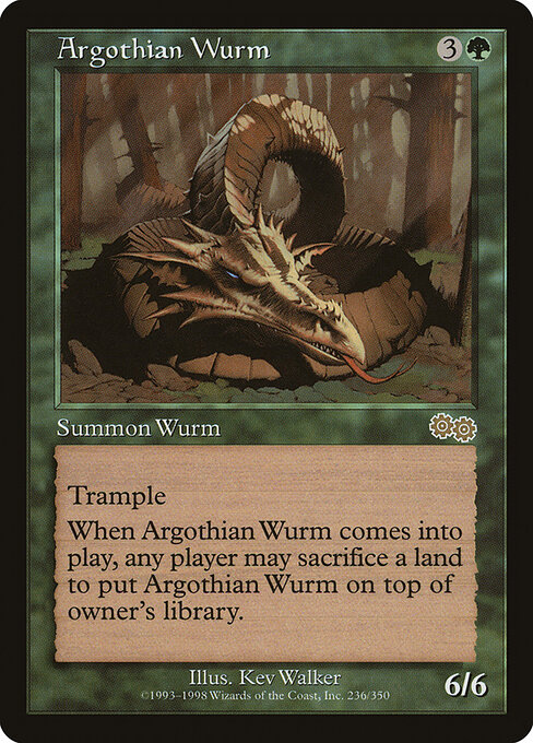 Argothian Wurm - Urza's Saga Magic card