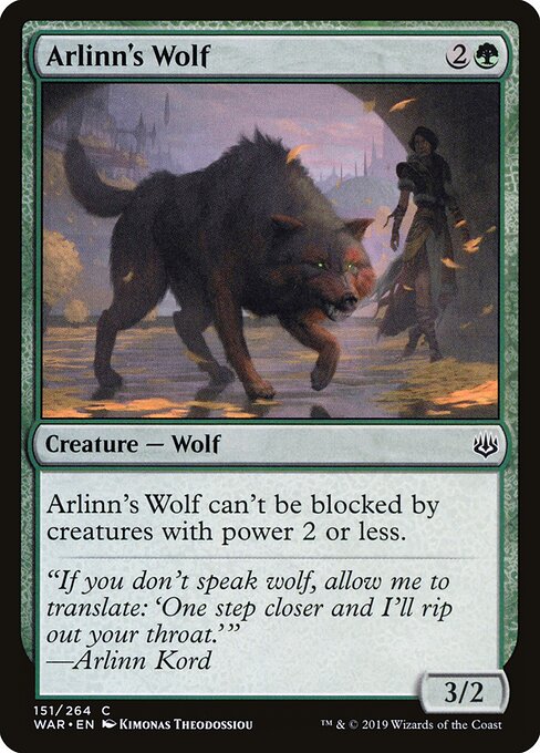Arlinn's Wolf - War of the Spark Magic card