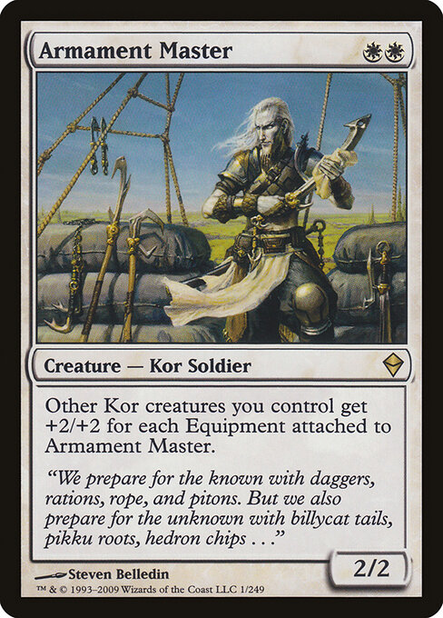 军备专家 (Armament Master) - Zendikar (#1) - Illustrated by Steven Belledin - Magic: The Gathering Card