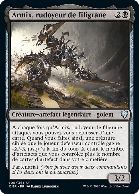 絲金猛襲獸亞米希 (Armix, Filigree Thrasher) - Commander Legends (#563) - Illustrated by Daniel Ljunggren - Magic: The Gathering Card