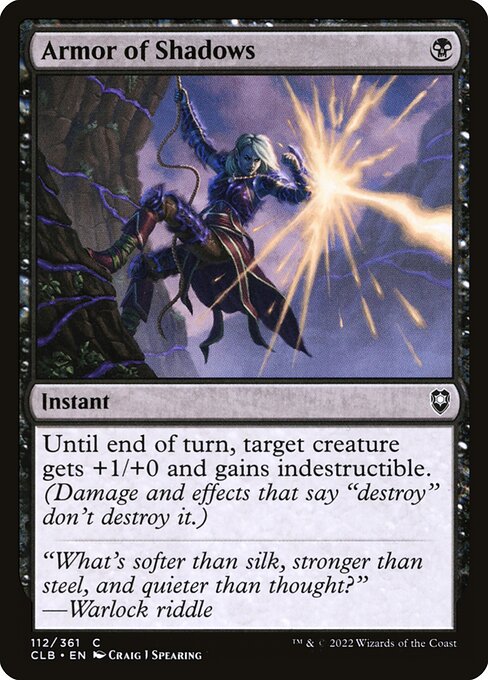 Armor of Shadows - Commander Legends: Battle for Baldur's Gate Magic card