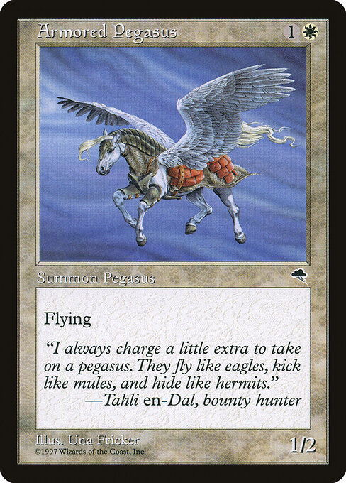 Armored Pegasus - Tempest (#5) - Illustrated by Una Fricker - Magic: The Gathering Card