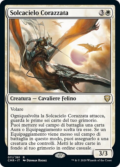 Solcacielo Corazzata (Armored Skyhunter) - Secrets of Strixhaven Commander (#138) - Illustrated by Denman Rooke - Magic: The Gathering Card