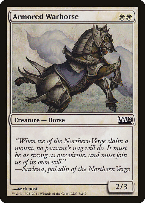 Armored Warhorse - Magic 2012 Magic card