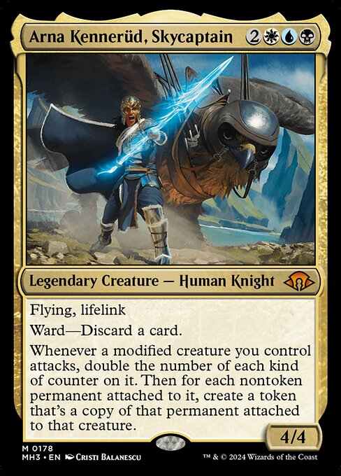 空骑士队长亚娜肯吕德 (Arna Kennerüd, Skycaptain) - Modern Horizons 3 (#371) - Illustrated by Grant Griffin - Magic: The Gathering Card