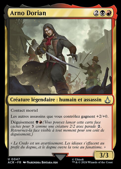 Arno Dorian - Assassin's Creed (#47) - Illustrated by Narendra Bintara Adi - Magic: The Gathering Card
