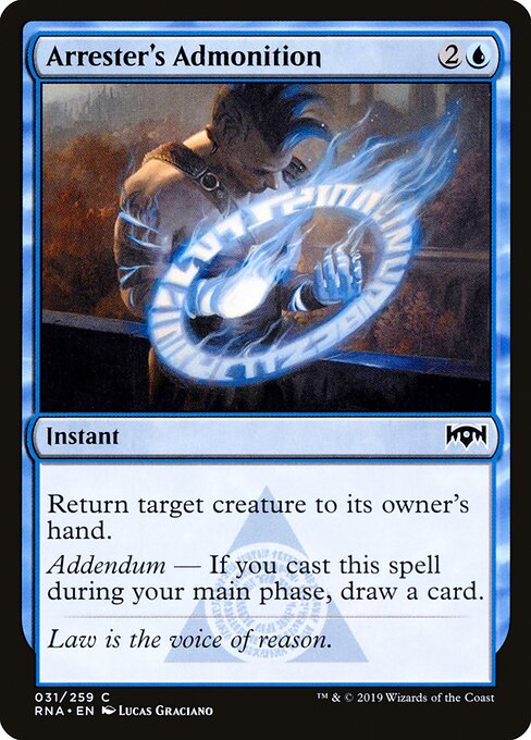 Arrester's Admonition - Ravnica Allegiance Magic card