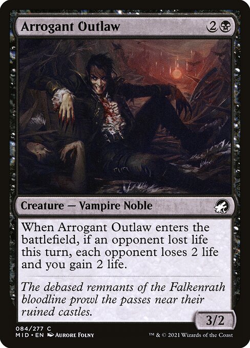 Arrogant Outlaw - Innistrad: Midnight Hunt Magic card