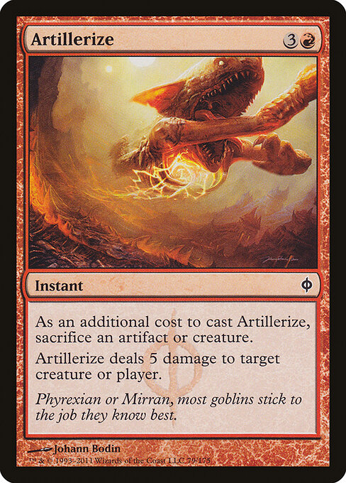 Artillerize - New Phyrexia Magic card