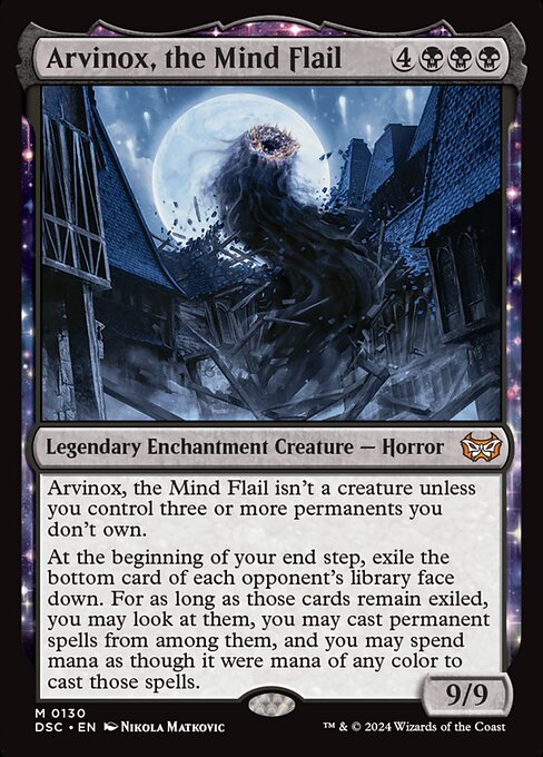 Arvinox, the Mind Flail - Duskmourn: House of Horror Commander (#130) - Illustrated by Nikola Matkovic - Magic: The Gathering Card