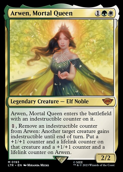 Arwen, Mortal Queen - The Lord of the Rings: Tales of Middle-earth (#193) - Illustrated by Miranda Meeks - Magic: The Gathering Card