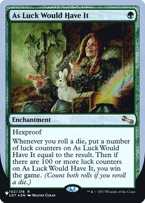 As Luck Would Have It - The List (Unfinity Foil Edition) (#33) - Illustrated by Milivoj Ćeran - Magic: The Gathering Card