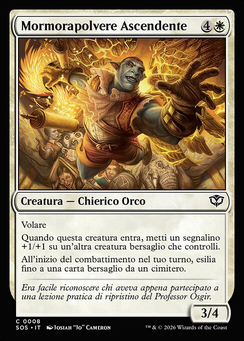 Mormorapolvere Ascendente (Ascendant Dustspeaker) - Secrets of Strixhaven (#8) - Illustrated by Josiah "Jo" Cameron - Magic: The Gathering Card