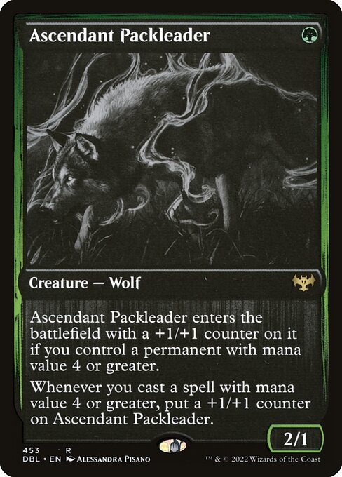 Ascendant Packleader - Innistrad: Double Feature (#453) - Illustrated by Alessandra Pisano - Magic: The Gathering Card