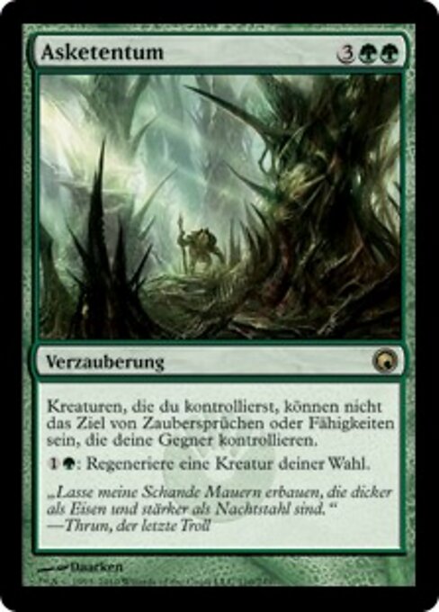Asceticism - The List (#SOM-110) - Illustrated by Daarken - Magic: The Gathering Card