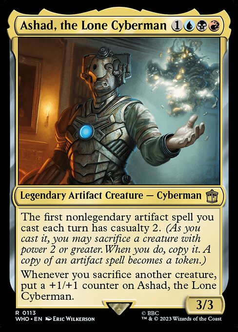 Ashad, the Lone Cyberman - Doctor Who Magic card