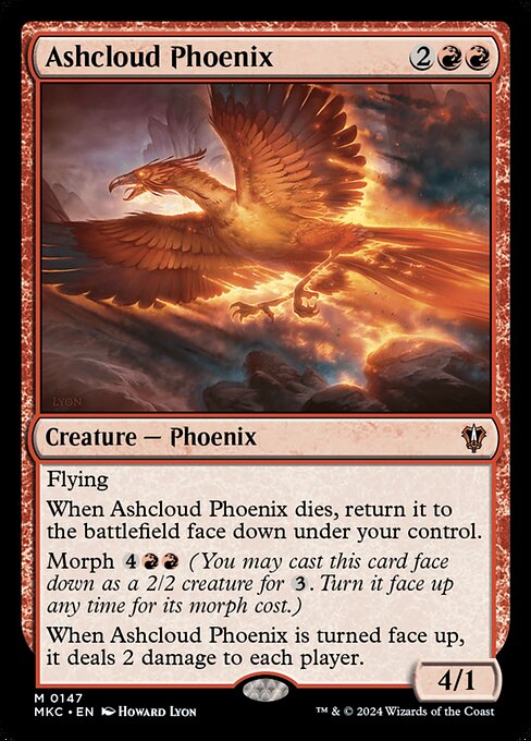 Ashcloud Phoenix - Murders at Karlov Manor Commander Magic card