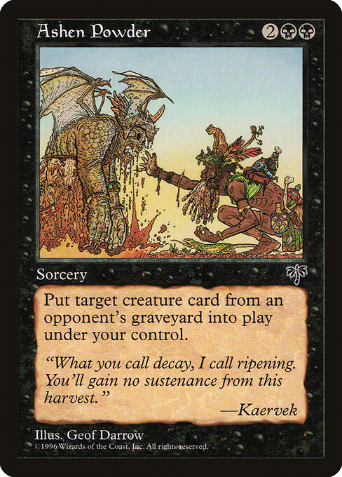 Poudre de cendres (Ashen Powder) - Classic Sixth Edition (#112) - Illustrated by Geofrey Darrow - Magic: The Gathering Card