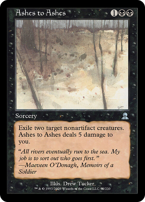 Ashes to Ashes - Masters Edition III Magic card