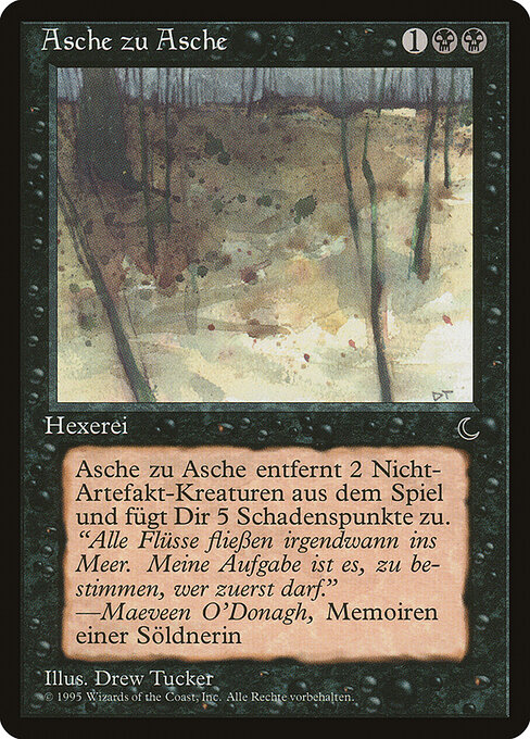 Asche zu Asche (Ashes to Ashes) - Renaissance (#47) - Illustrated by Drew Tucker - Magic: The Gathering Card