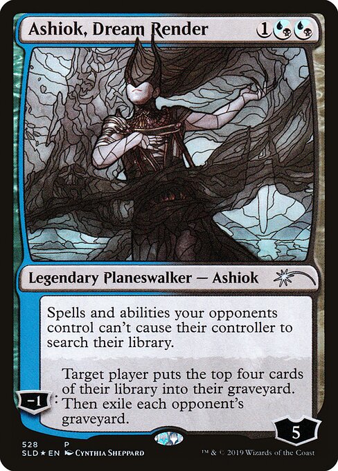 夢を引き裂く者、アショク (Ashiok, Dream Render) - War of the Spark (#228★) - Illustrated by Hozan Shinomaru - Magic: The Gathering Card