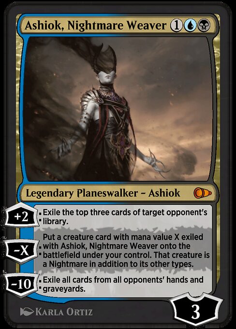 Ашиок, Ткач Кошмаров (Ashiok, Nightmare Weaver) - Theros (#188) - Illustrated by Karla Ortiz - Magic: The Gathering Card