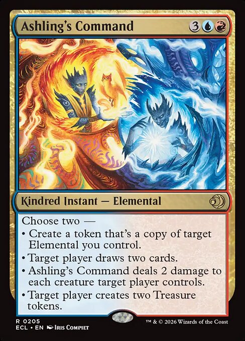 Aschelines Befehl (Ashling's Command) - Lorwyn Eclipsed (#205) - Illustrated by Iris Compiet - Magic: The Gathering Card