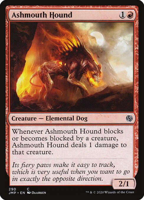 Ashmouth Hound - Jumpstart (#290) - Illustrated by Daarken - Magic: The Gathering Card