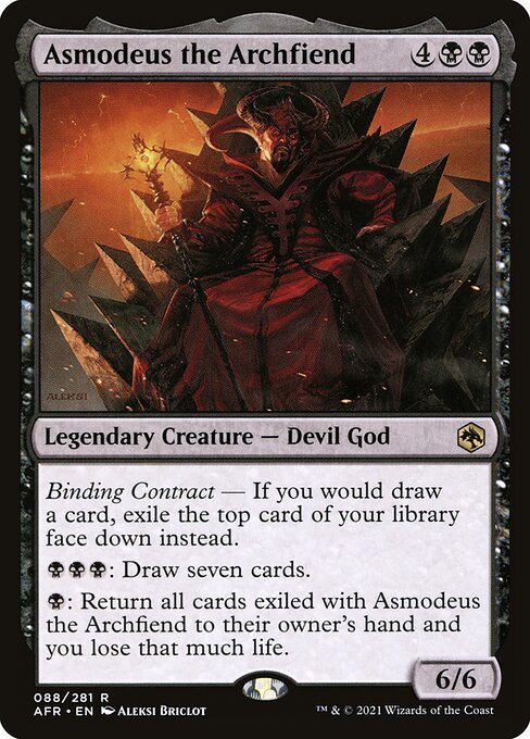 Asmodeus the Archfiend - Adventures in the Forgotten Realms (#88) - Illustrated by Aleksi Briclot - Magic: The Gathering Card