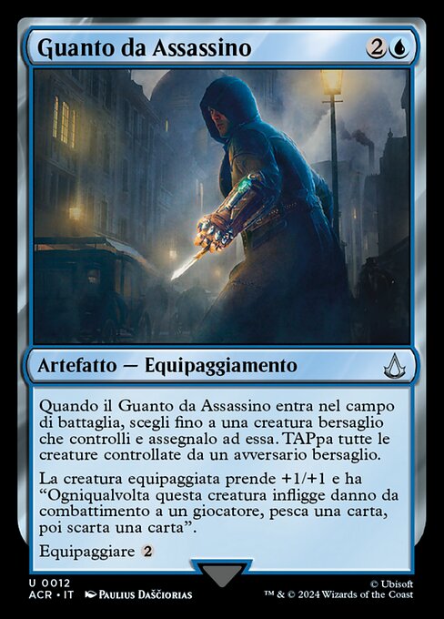 Gantelet d'Assassin (Assassin Gauntlet) - Assassin's Creed (#185) - Illustrated by Paulius Daščioras - Magic: The Gathering Card