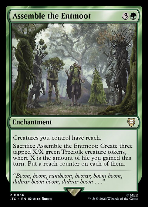Assemble the Entmoot - Tales of Middle-earth Commander (#36) - Illustrated by Alex Brock - Magic: The Gathering Card