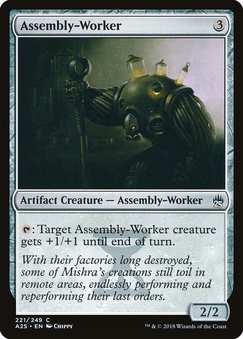 Assembly-Worker - Masters 25 (#221) - Illustrated by Chippy - Magic: The Gathering Card