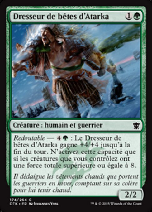 Dresseur de bêtes d'Atarka (Atarka Beastbreaker) - Dragons of Tarkir (#174) - Illustrated by Johannes Voss - Magic: The Gathering Card