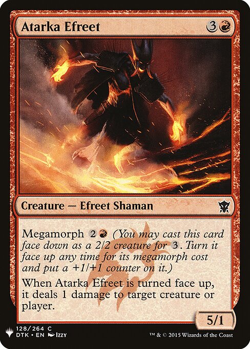 Efreet Atarka (Atarka Efreet) - Dragons of Tarkir (#128) - Illustrated by Izzy - Magic: The Gathering Card