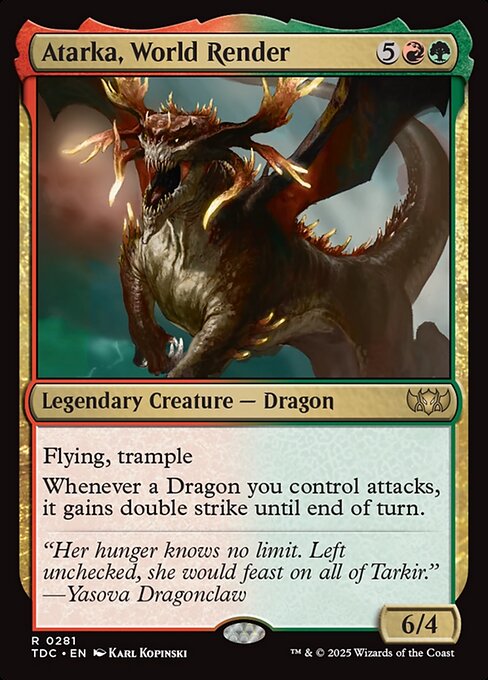 Atarka, World Render - Tarkir: Dragonstorm Commander Magic card