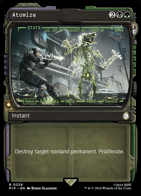 原子化 (Atomize) - Fallout (#338) - Illustrated by Robin Olausson - Magic: The Gathering Card