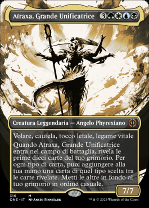 Atraxa, Grande Unificatrice (Atraxa, Grand Unifier) - Phyrexia: All Will Be One (#316) - Illustrated by Anato Finnstark - Magic: The Gathering Card