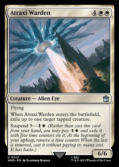 Atraxi Warden - Doctor Who (#12) - Illustrated by Slawomir Maniak - Magic: The Gathering Card