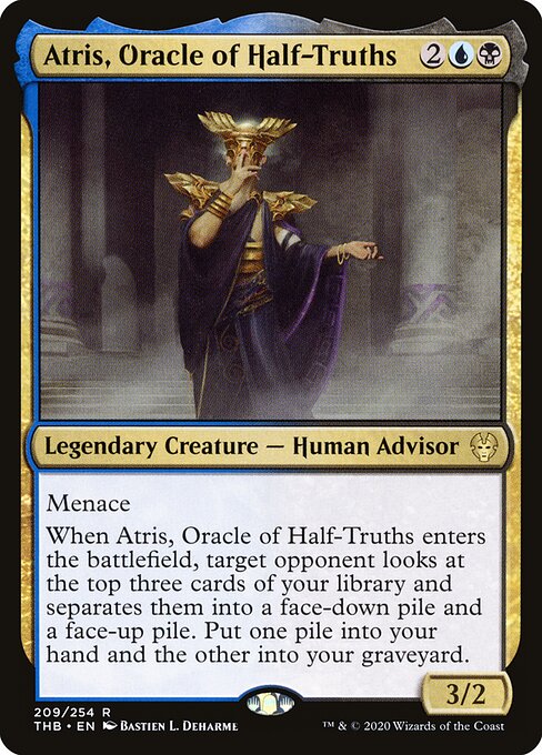 Atris, Oracle of Half-Truths - Theros Beyond Death (#209) - Illustrated by Bastien L. Deharme - Magic: The Gathering Card